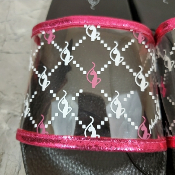 Baby Phat clear and pink glittery slides. Size 8 - Picture 5 of 6